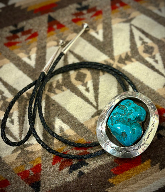Shadow Box Turquoise Bolo Tie