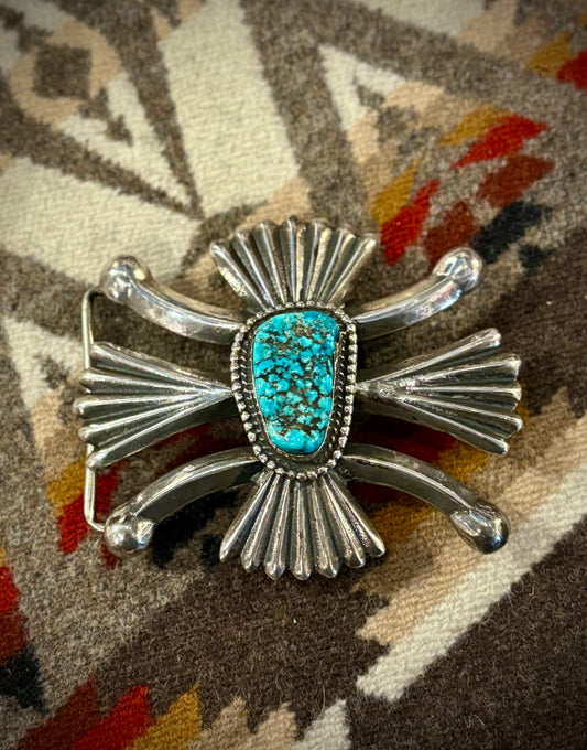Vintage Sandcast Turquoise Buckle