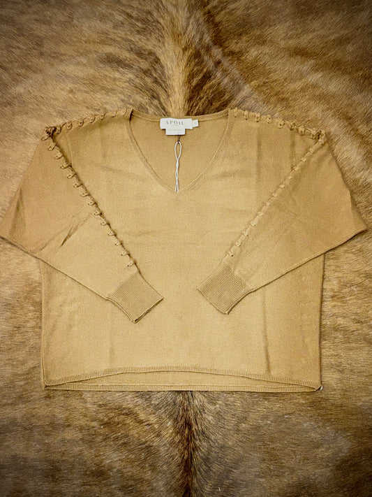 Women's Tan Cashmere Sweater
