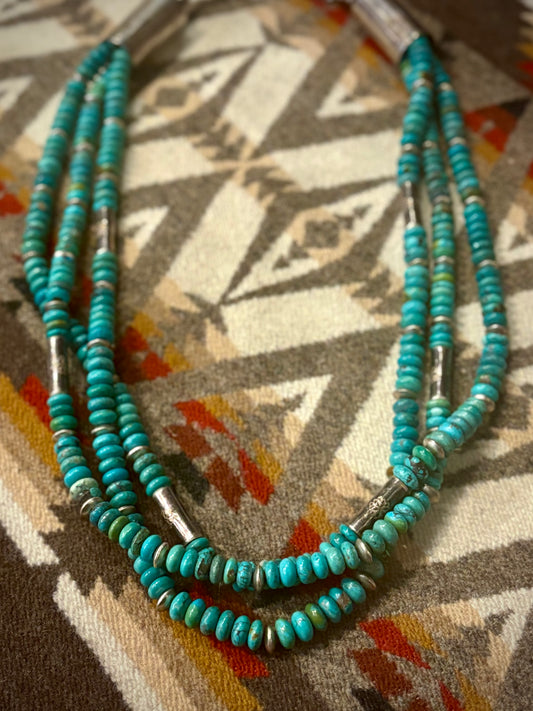 Three Strand Turquoise Necklace