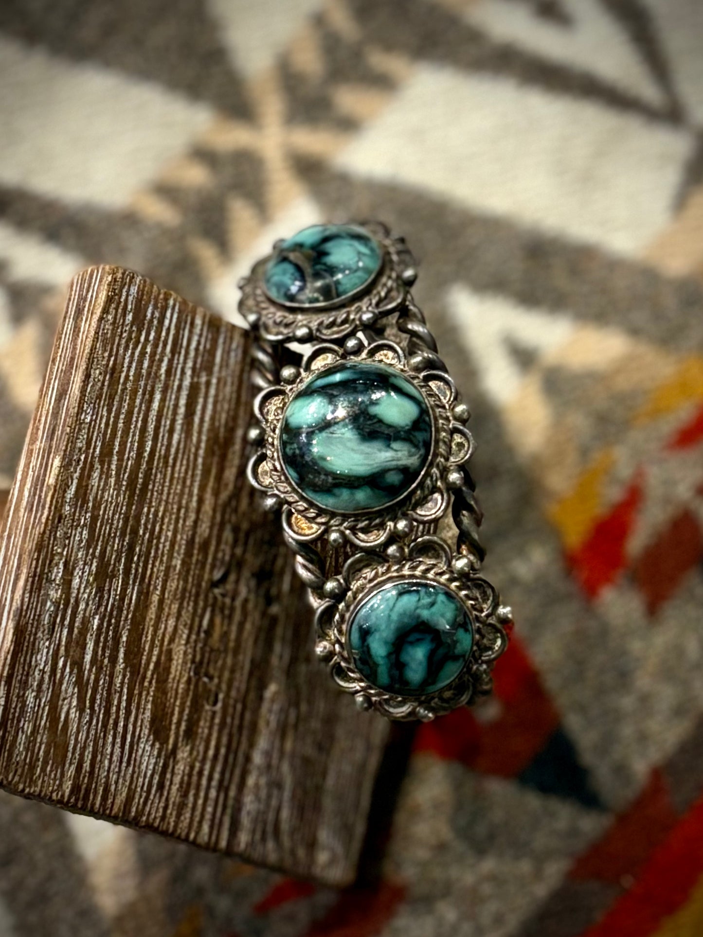 Variscite Twisted Wire Sterling Cuff