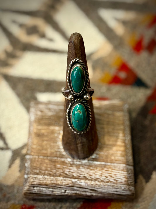 Double Oval Turquoise Ring