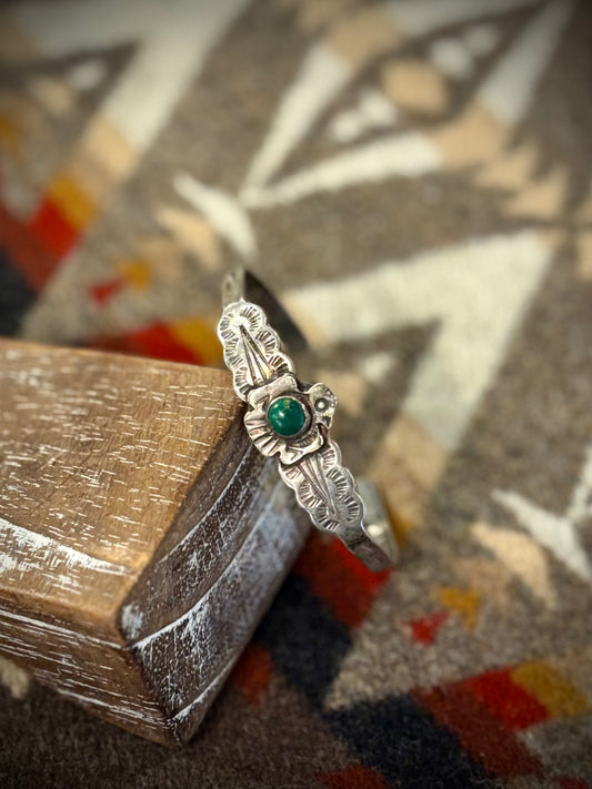 Green Turquoise Thunderbird Baby Cuff