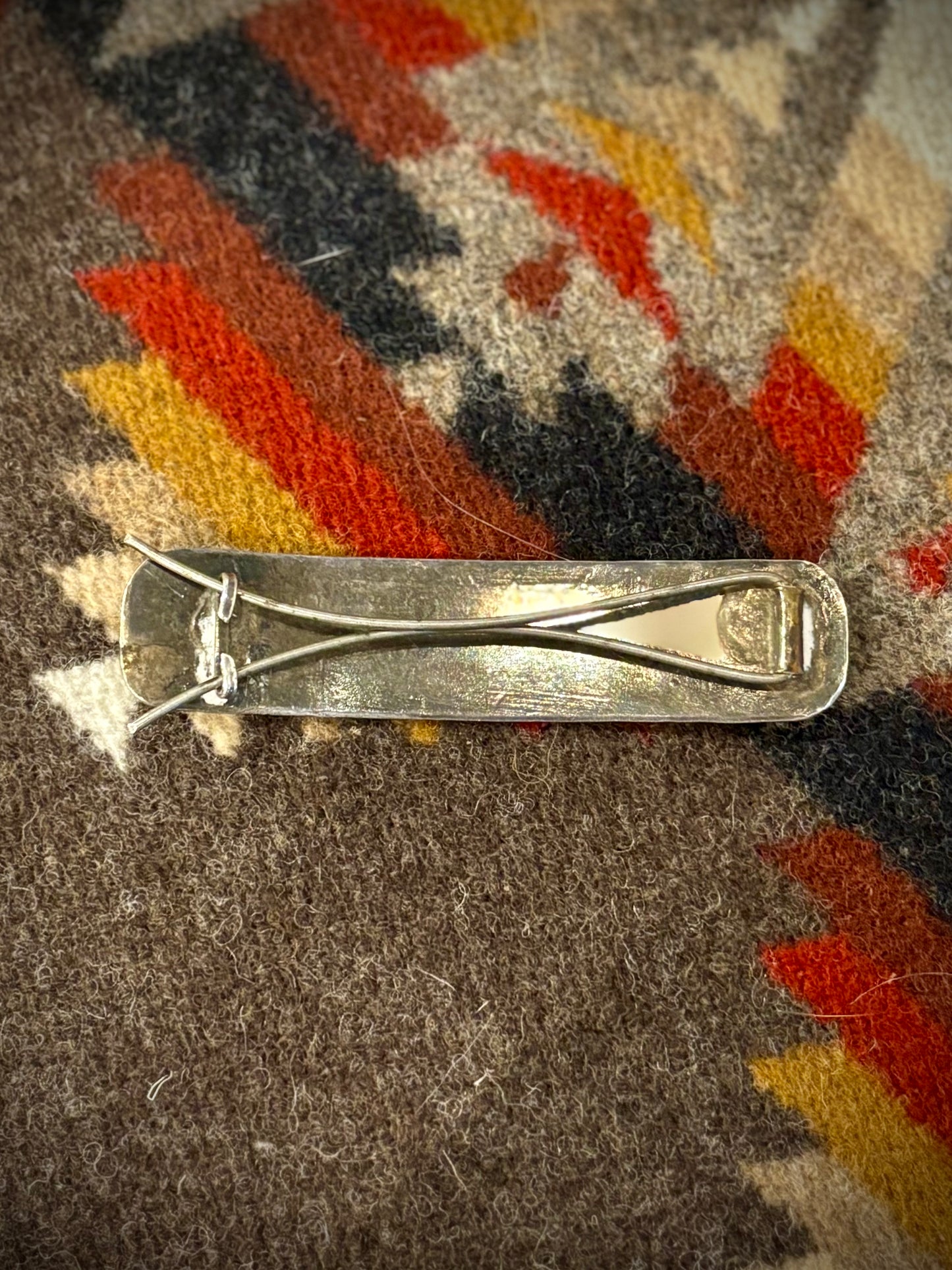 Vintage Turquoise and Sterling Hair Clip