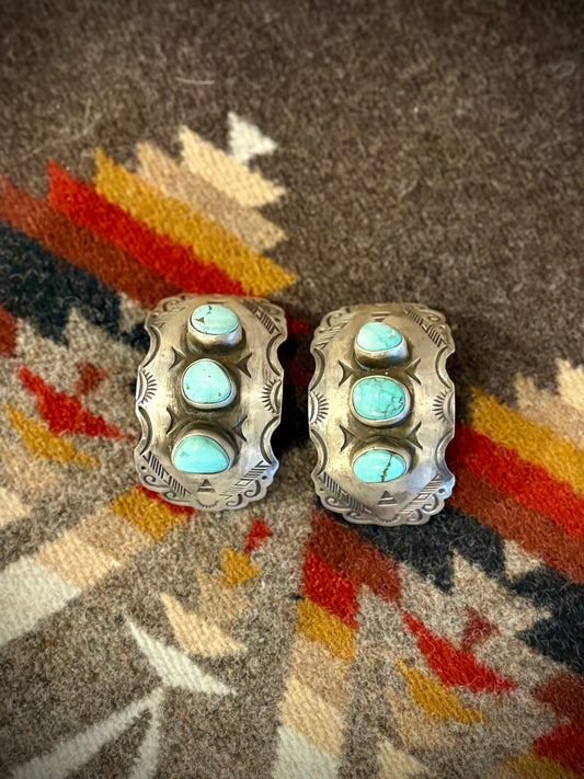 Dry Creek Turquoise Concho Earrings