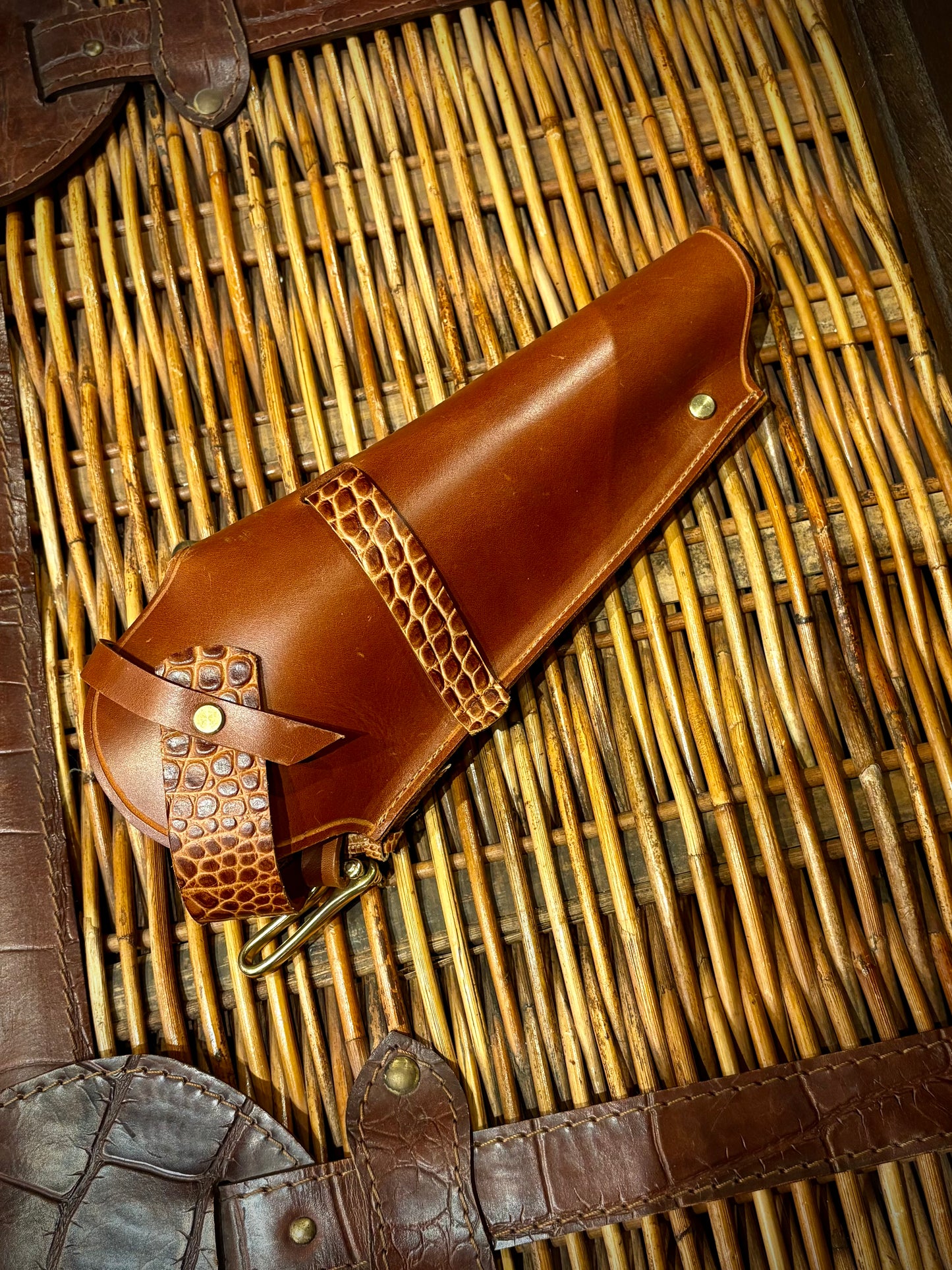 Vintage Hunting Flask and Case- Trulli Leathers