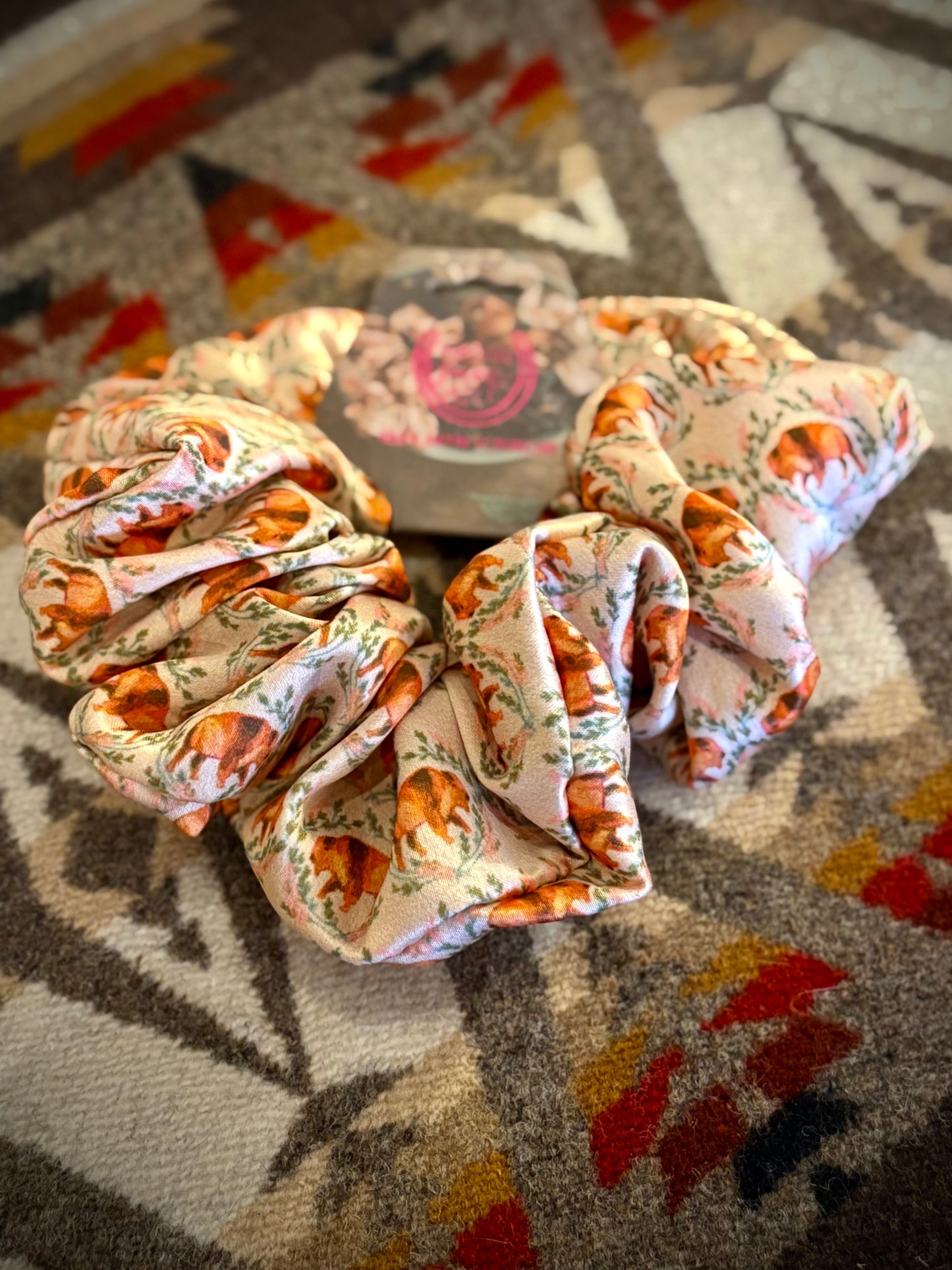 Floral Buffalo Scrunchie