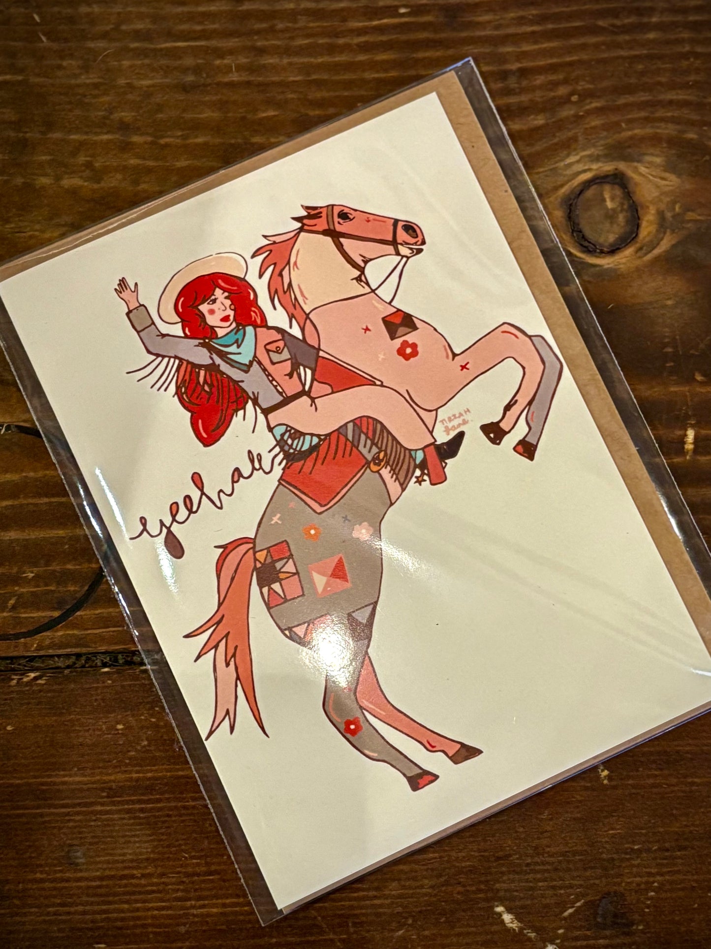Yeehaw Cowgirl Card