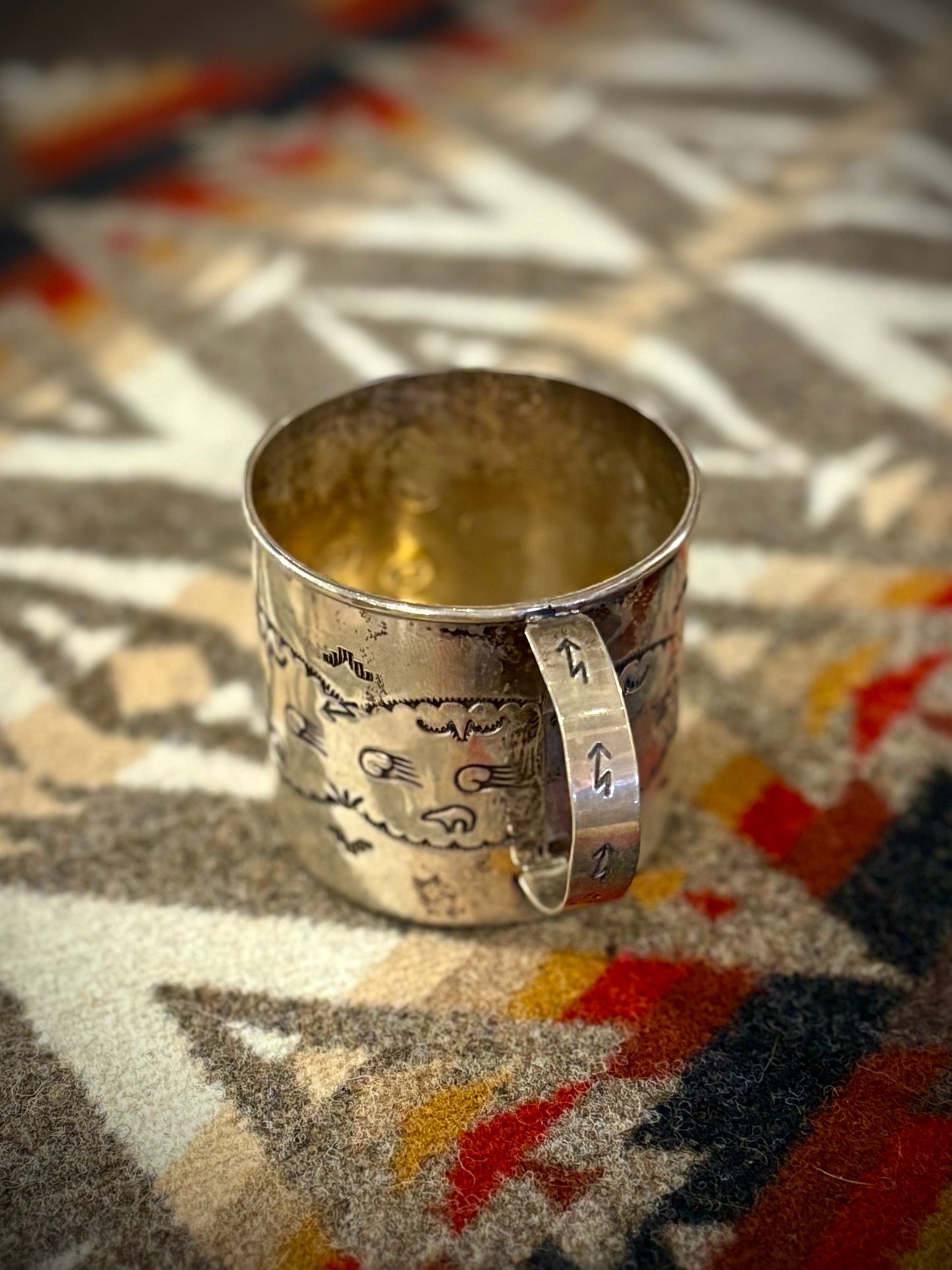Small Sterling and Turquoise Cup