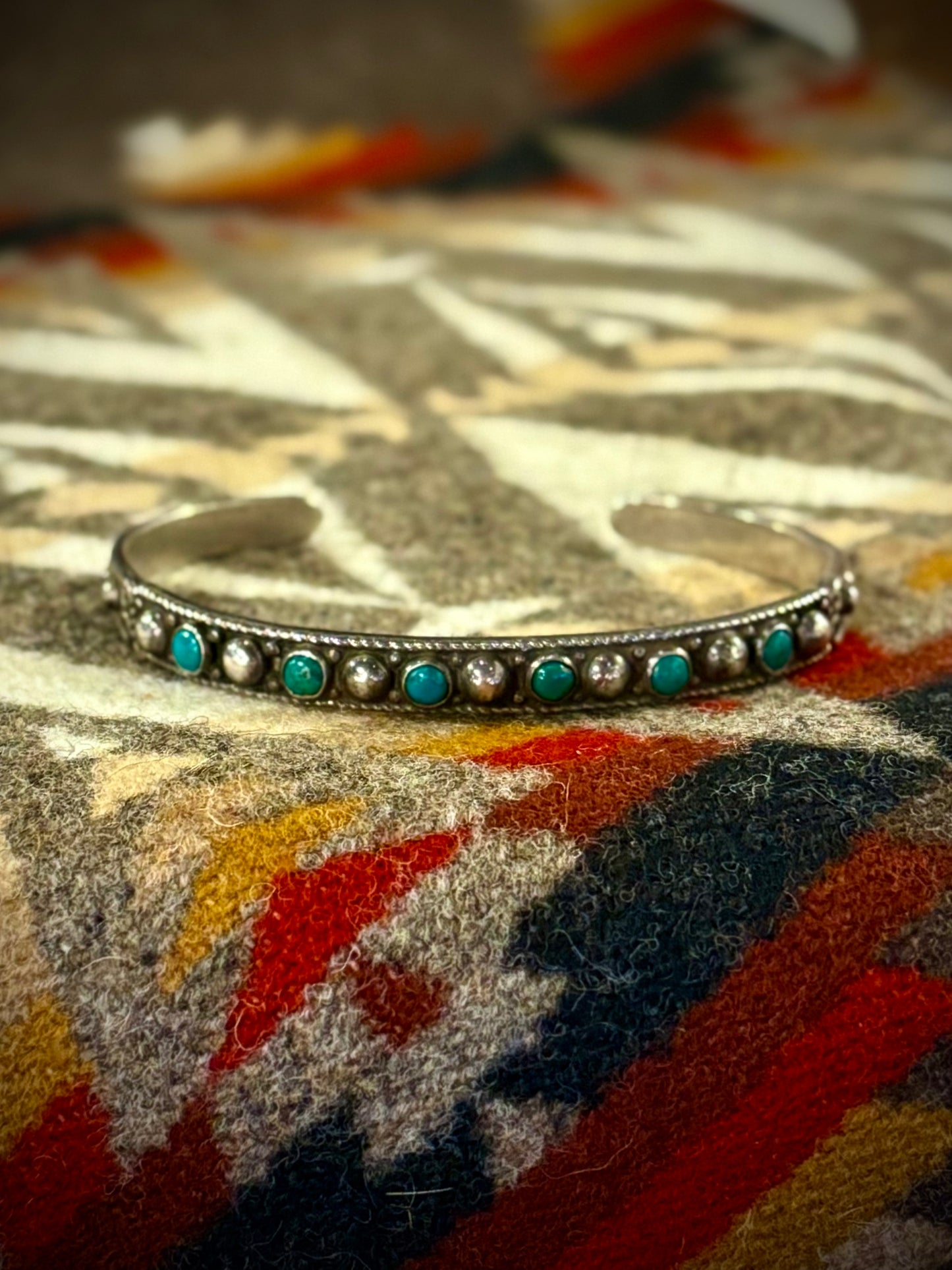 Vintage Multi Tone Turquoise Cuff