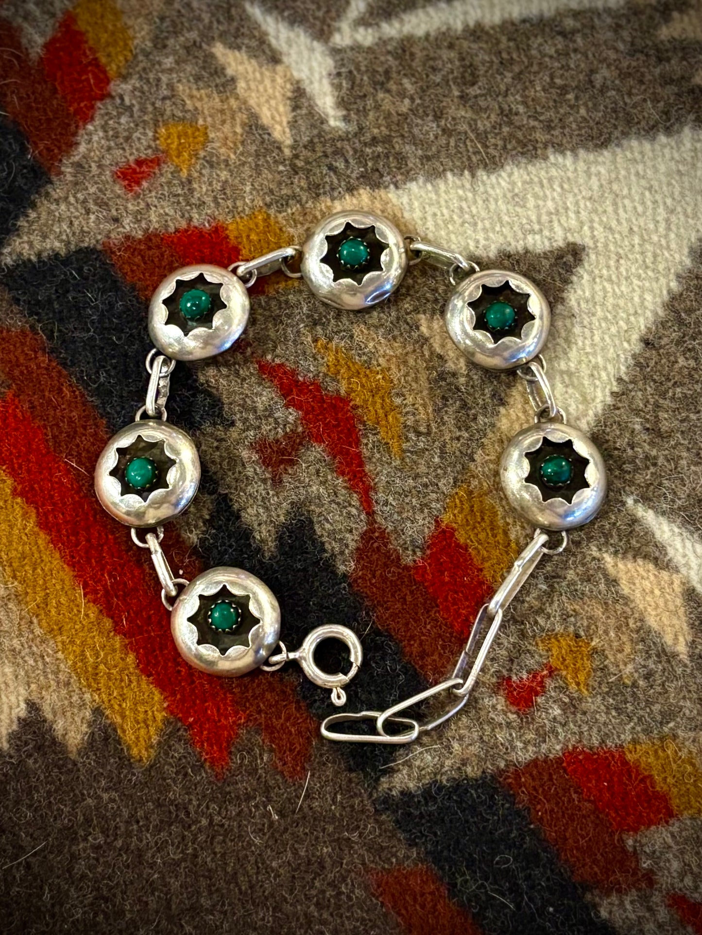 Navajo Malachite Shadowbox Bracelet
