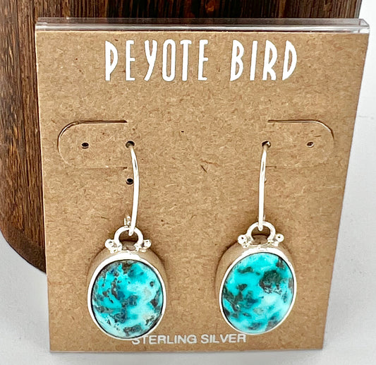 Earrings- Single Stone Turquoise Dangle