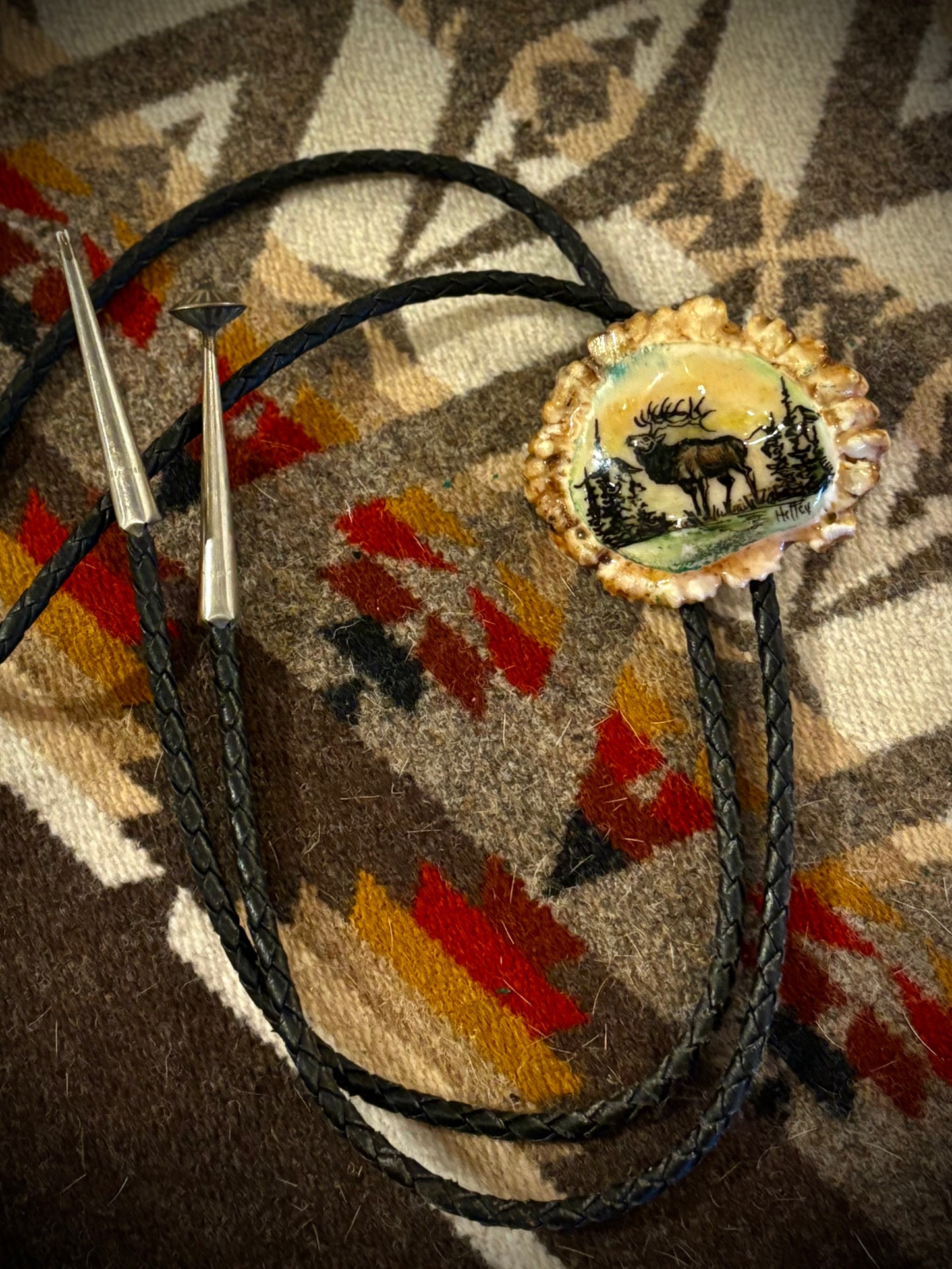 Montano Elk Horn Bolo Tie
