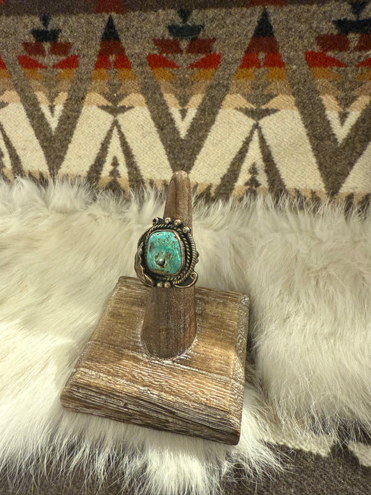 Ring- Vintage Navajo Turquoise and Sterling Silver