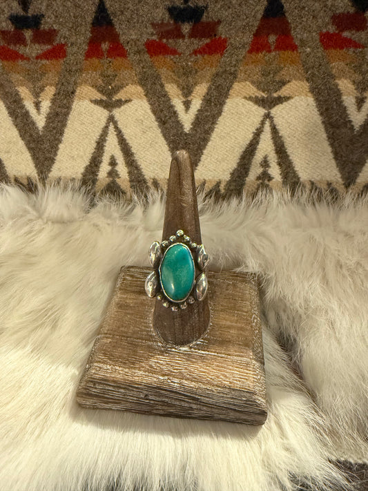 Ring- Vintage Navajo Turquoise and Sterling Silver