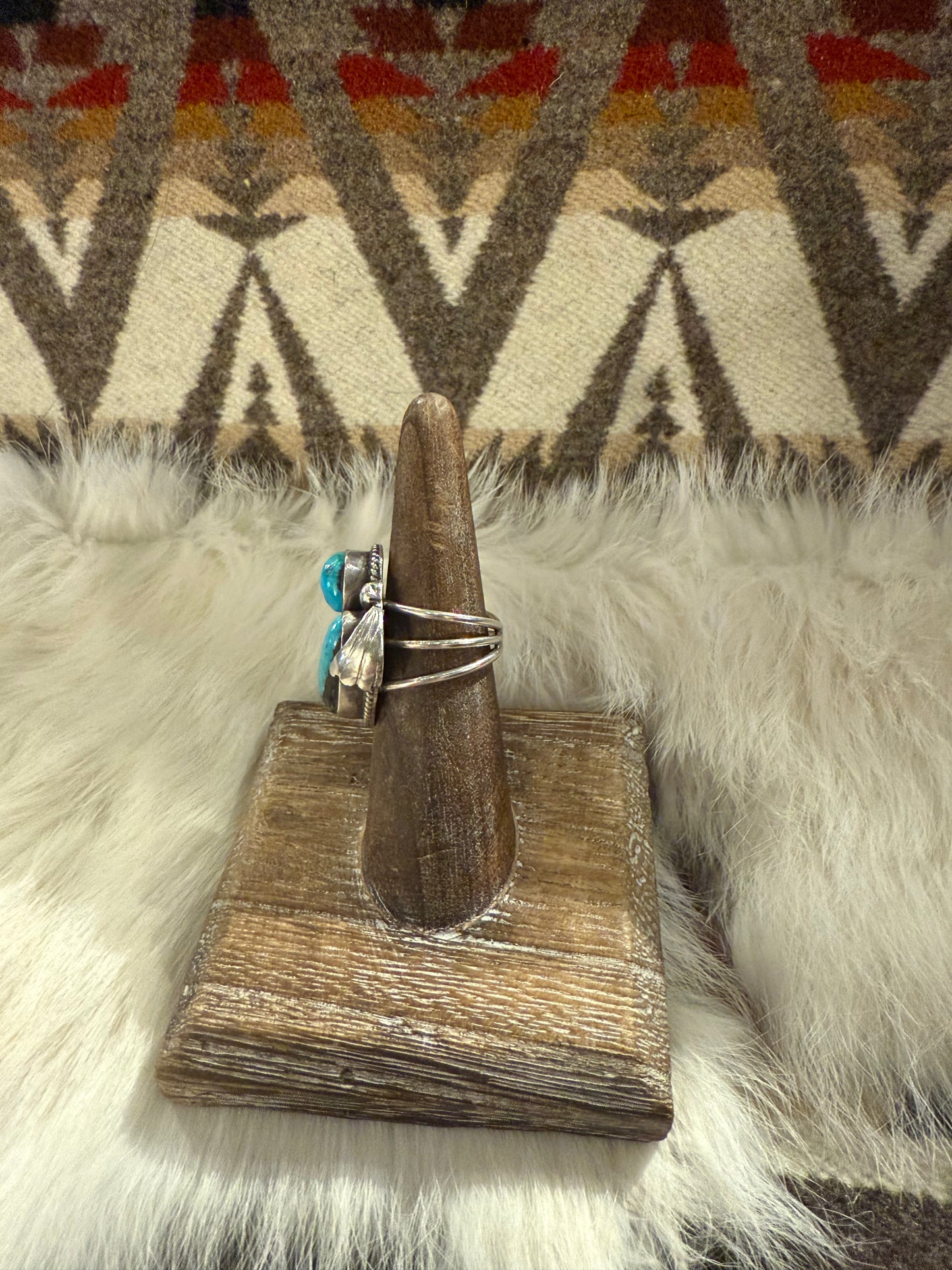 Ring- Vintage Navajo Turquoise and Sterling Silver
