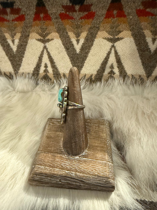 Ring- Vintage Navajo Turquoise and Sterling Silver
