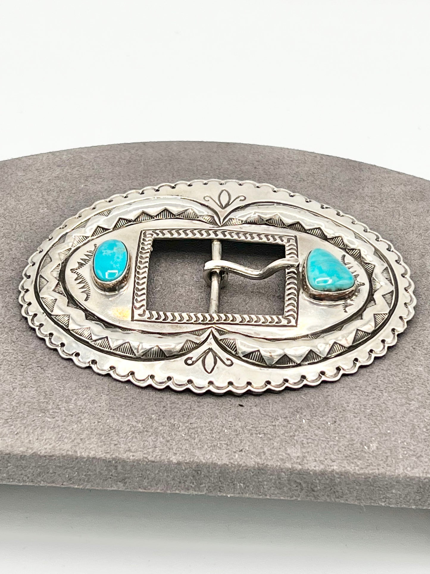 Buckle- Two Stone, Sterling Silver