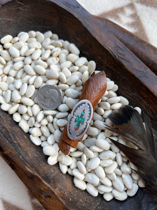 Ring- Sterling Silver with Turquoise Inlay Bird