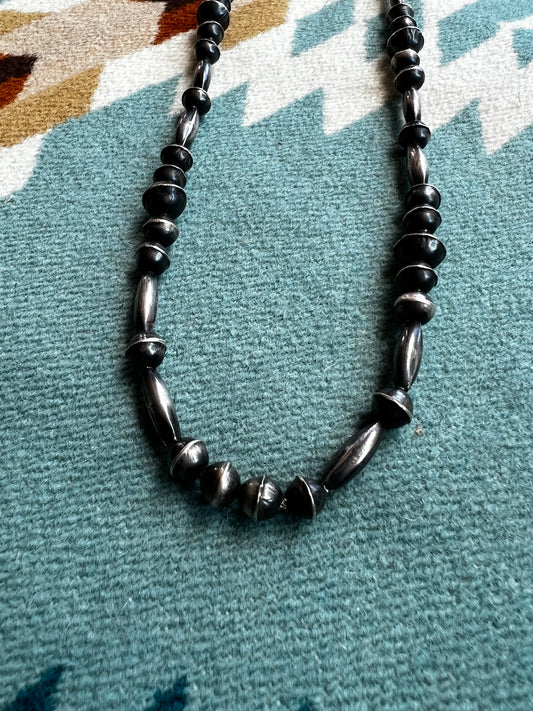Necklace- Vintage 1960's Navajo Sterling Beads