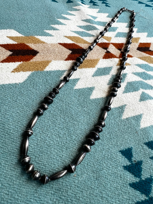 Necklace- Vintage 1960's Navajo Sterling Beads
