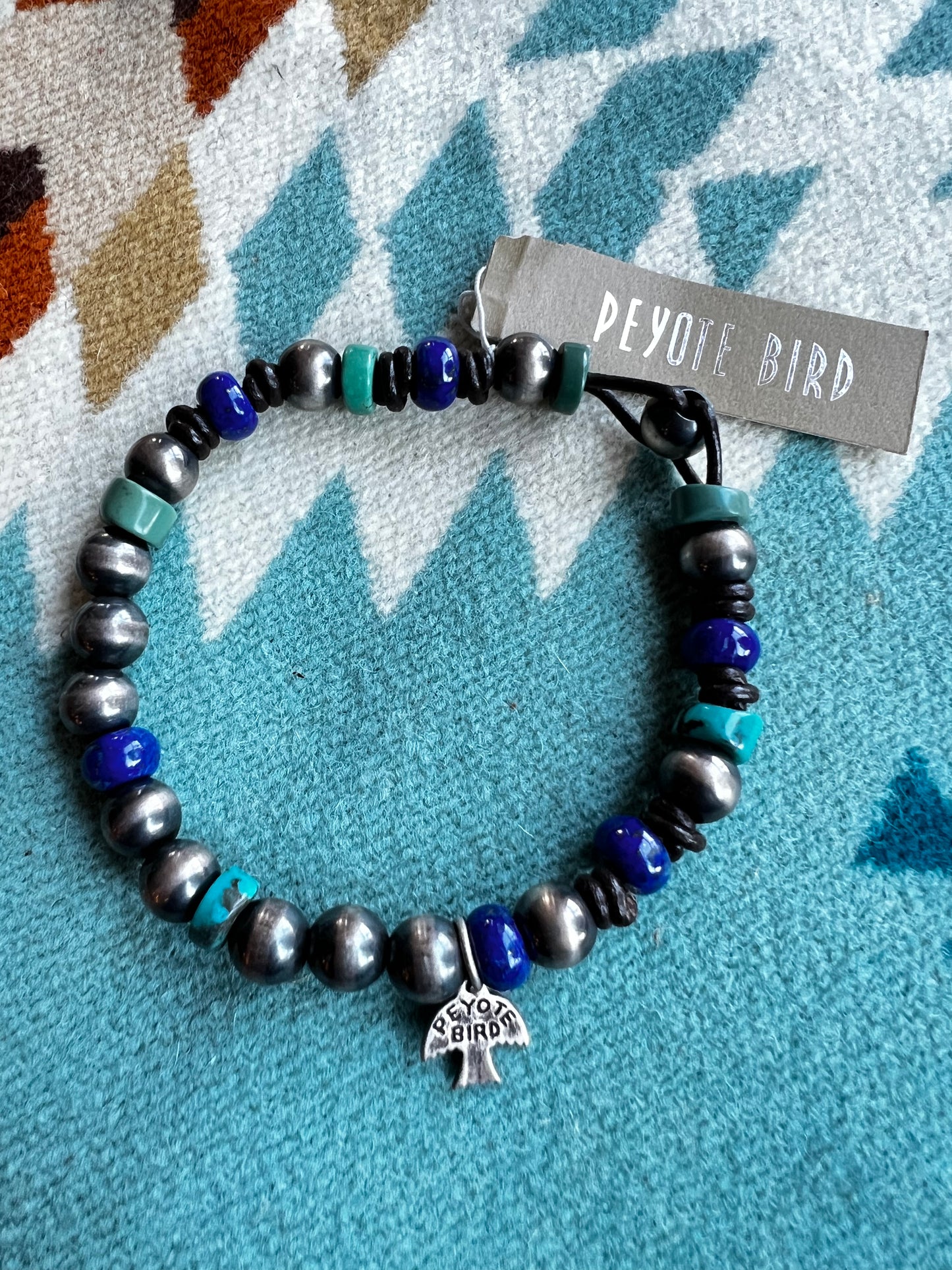 Lisa Chavez Navajo Pearl Bracelet with assorted stones