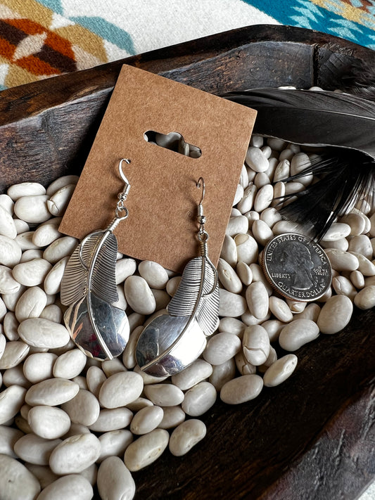 Earrings- Sterling Silver Feather