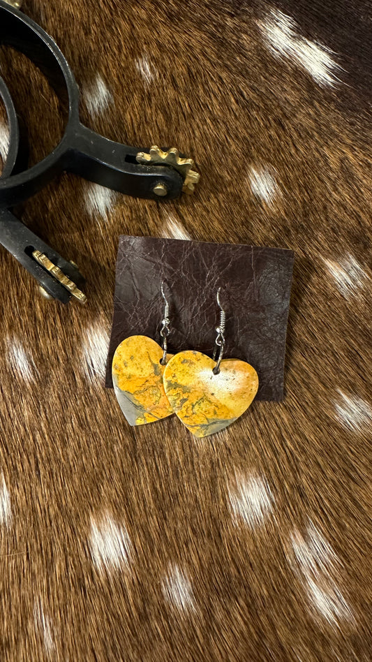 Heart Shaped Slab Earrings- Multiple options available