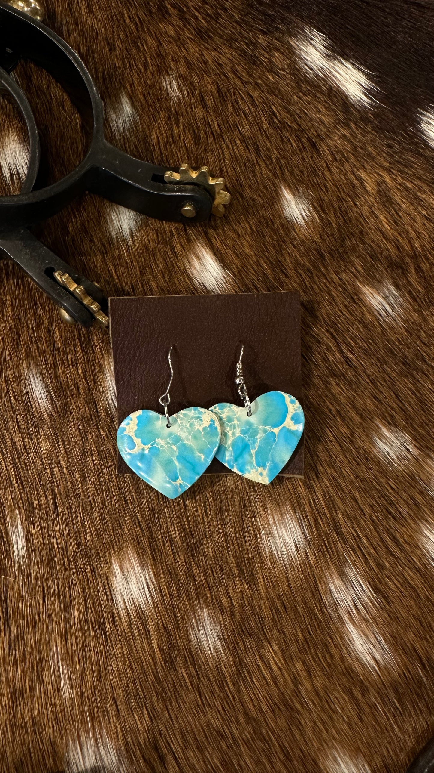 Heart Shaped Slab Earrings- Multiple options available