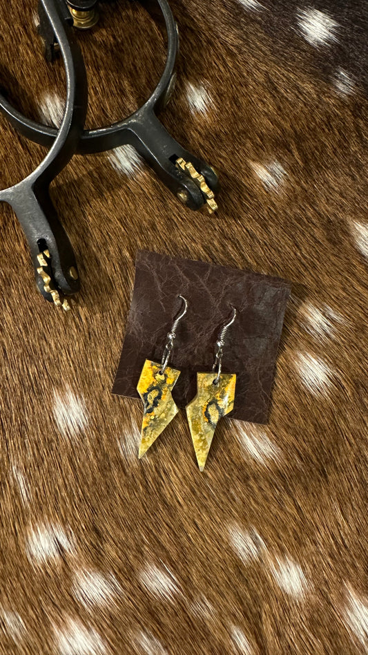 Lightning Bolt Slab Earrings- Multiple options available