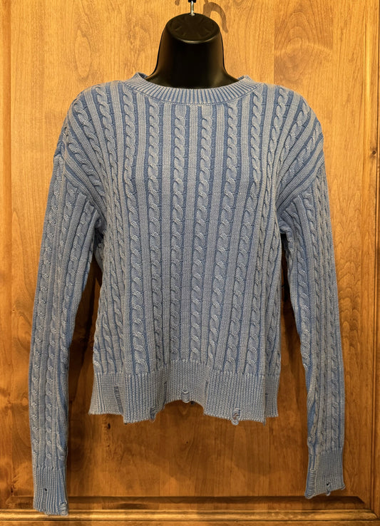 Distressed Knit Sweater - Elliott Lauren