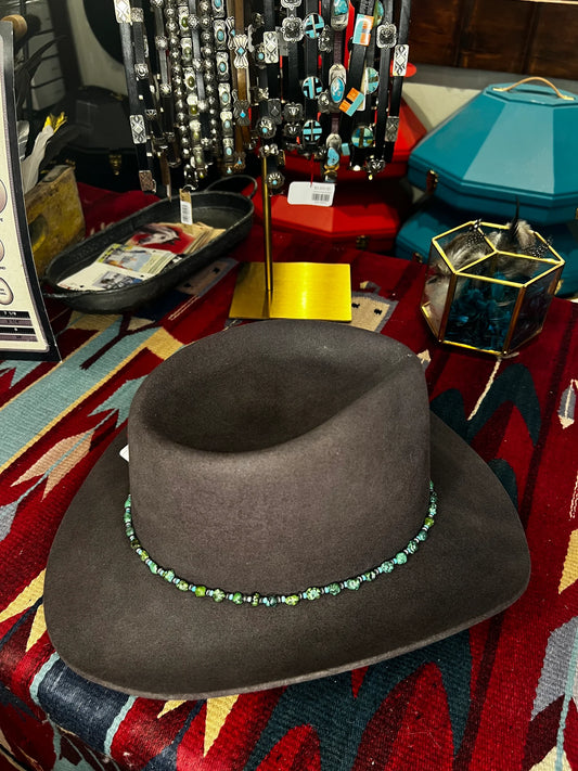 Chunk Turquoise Bead Hat Band