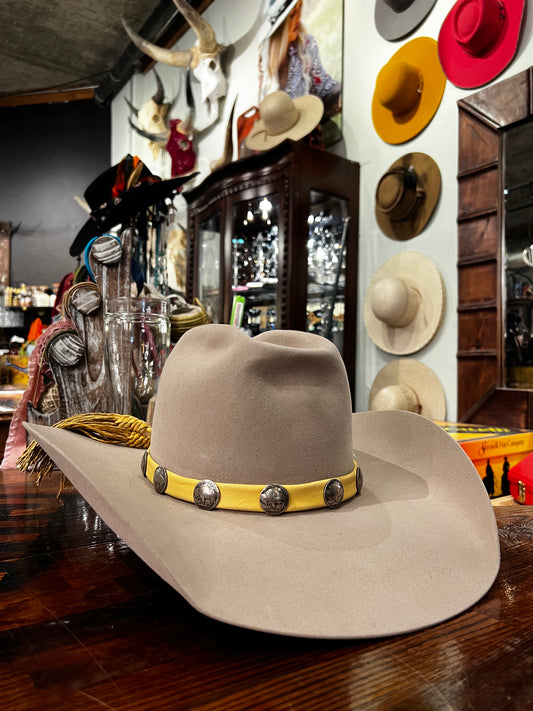 Lampman Buffalo Nickel Deer Hide Hat Band