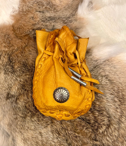 Mountain Arrow Leather Jewelry Pouch