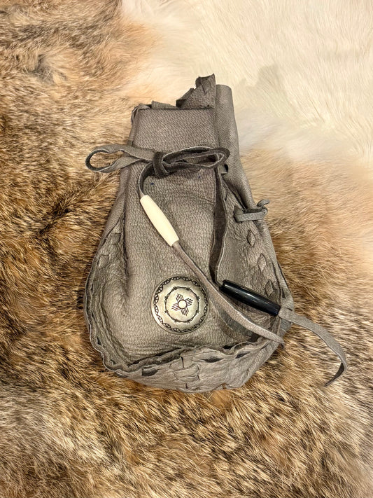 Mountain Arrow Leather Jewelry Pouch