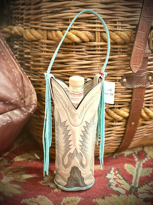 Cowboy Boot Wine Tote- Trulli Leathers