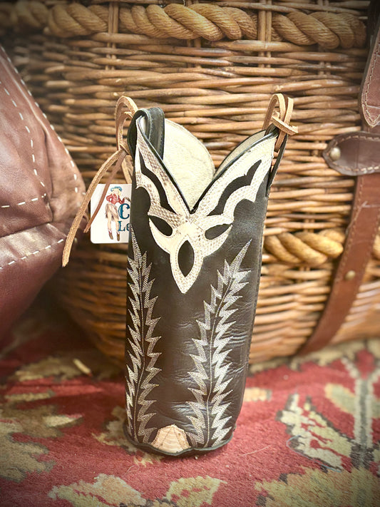 Cowboy Boot Wine Tote- Trulli Leathers
