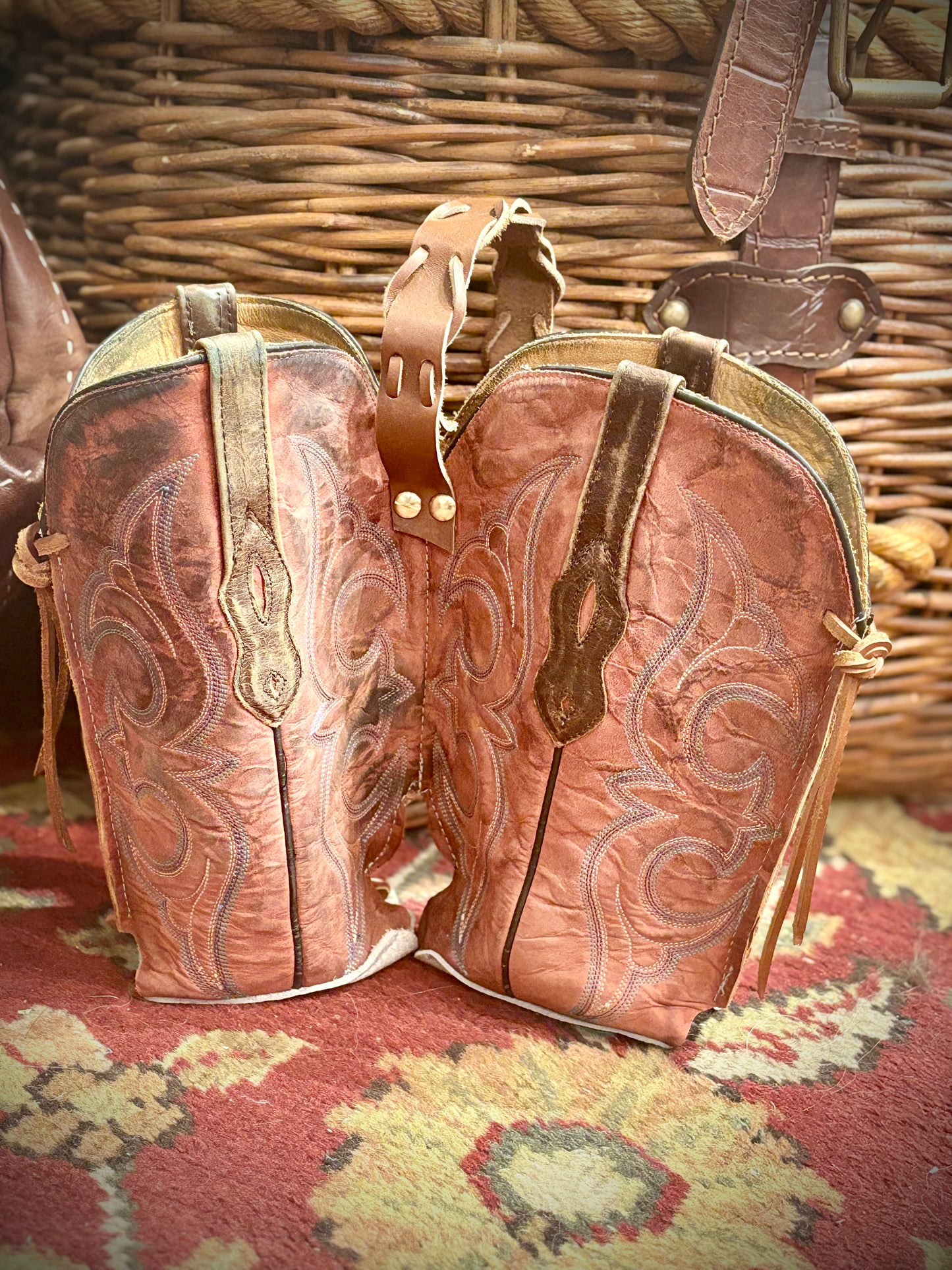 Cowboy Boot Wine Tote- Trulli Leathers