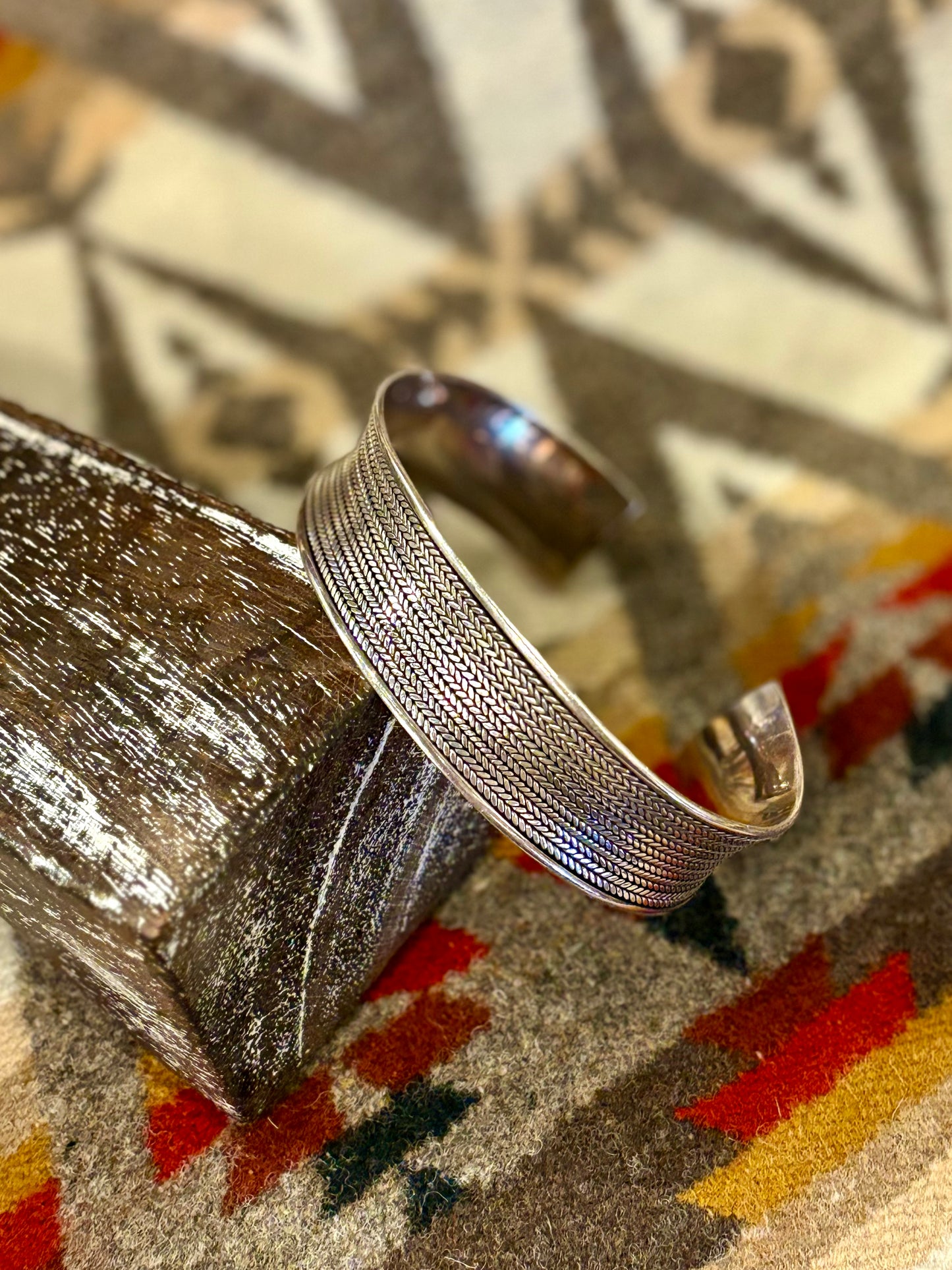 Vintage Basketweave Cuff