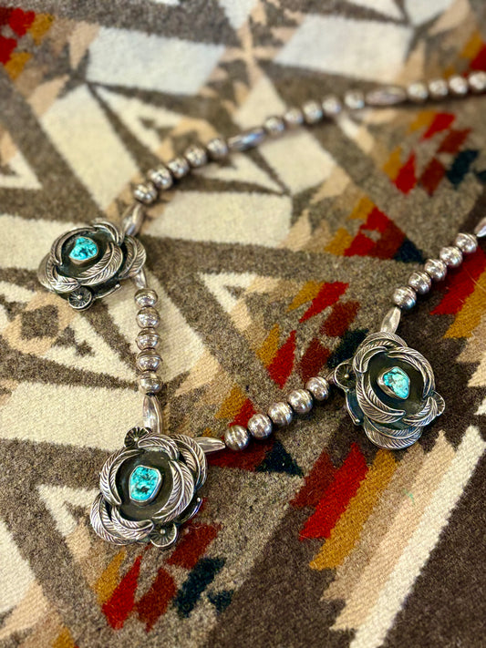 Navajo Sun Boy Turquoise Necklace