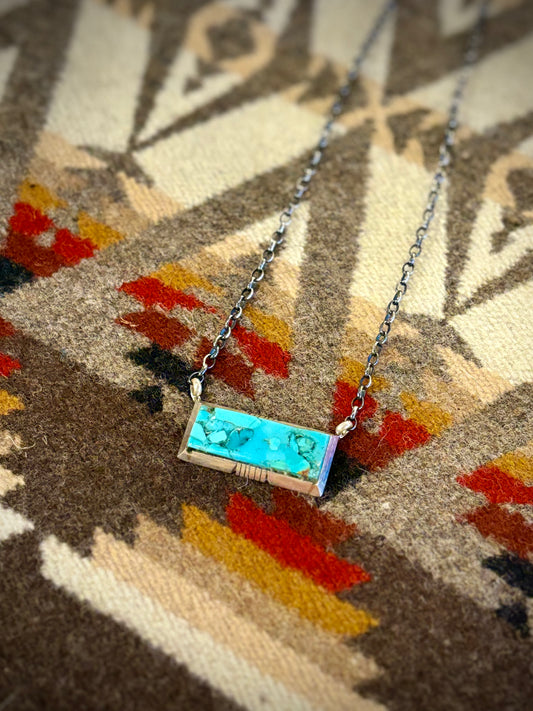 Navajo Kingman Turquoise Necklace- Steve Francisco