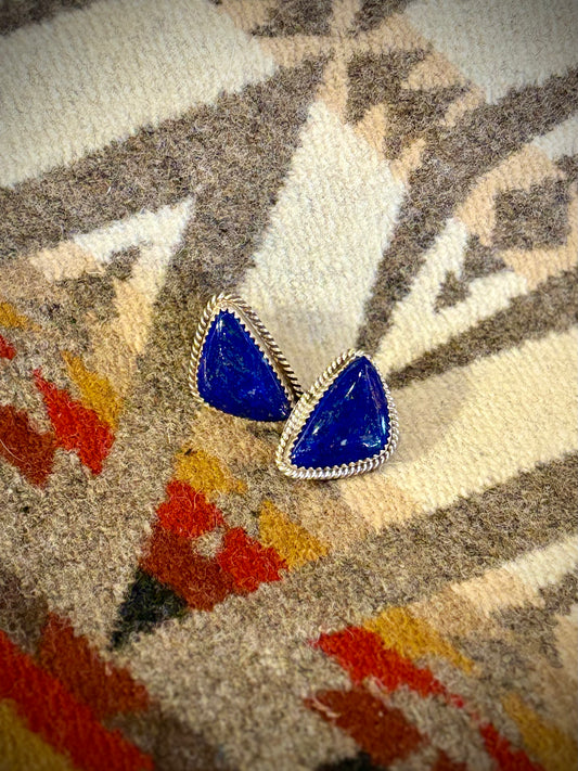 Navajo Lapis Earrings- Theresa Smith
