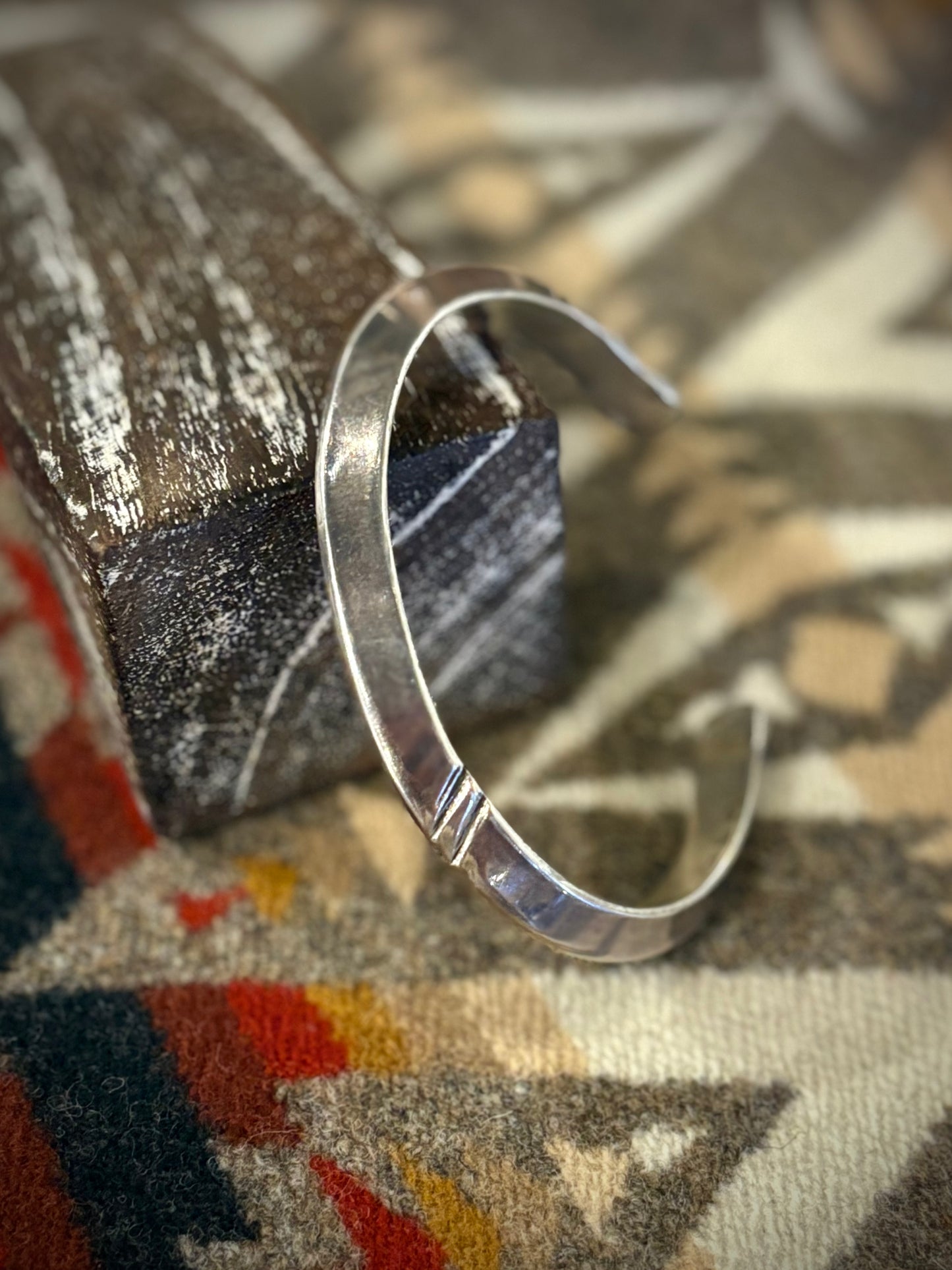 Simple Silver Mens Cuff