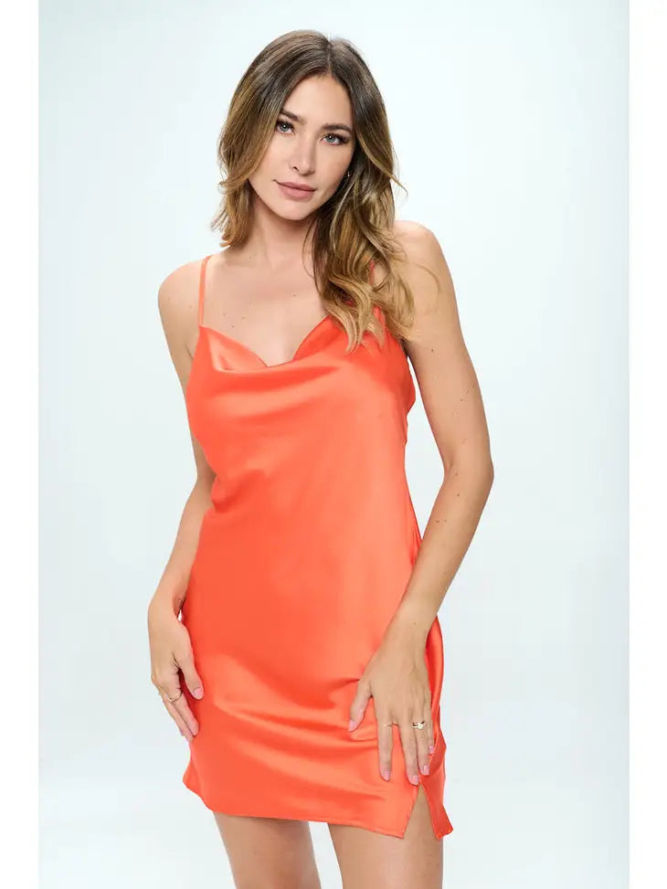 Short Satin Slip Dress