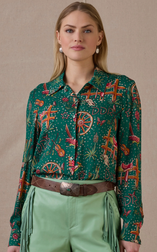 Rhinestone Suits & Cowboy Boots Blouse