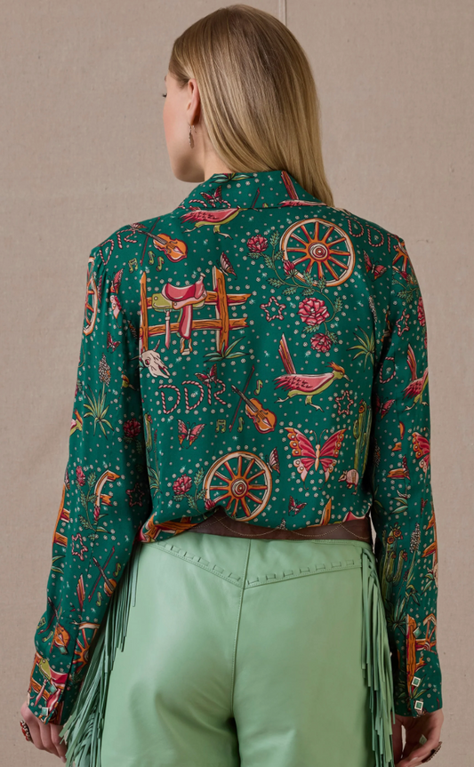 Rhinestone Suits & Cowboy Boots Blouse