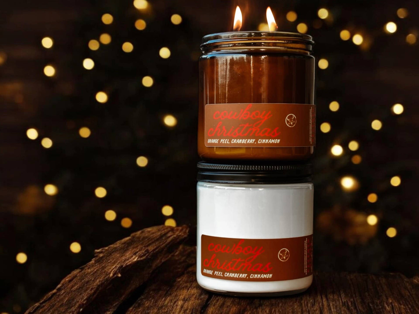 COWBOY CHRISTMAS - Orange, Cranberry & Pine Candle