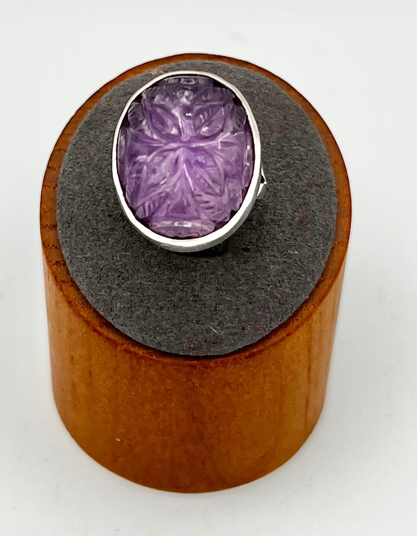 Ring- Nomad Carved  Amethyst