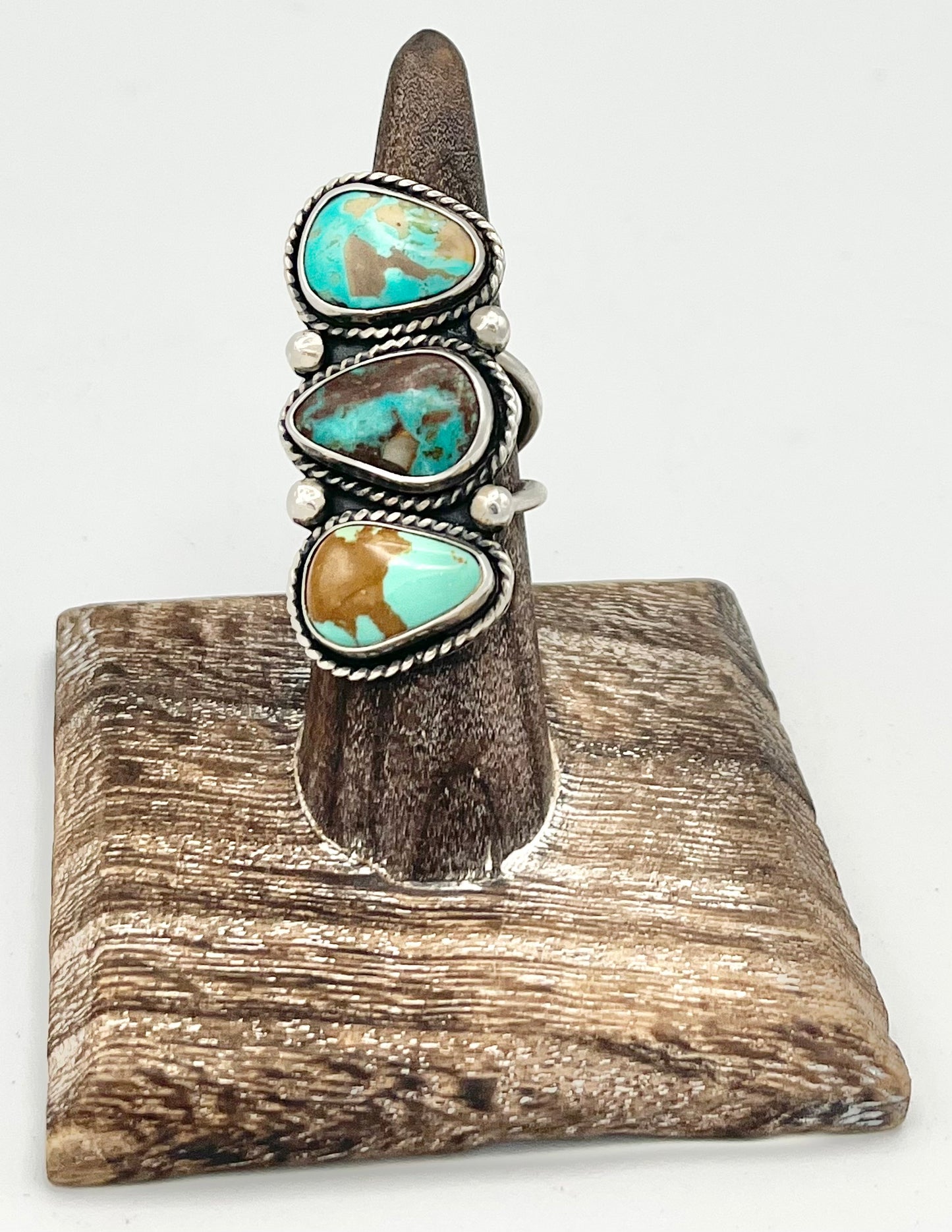 Ring- Raegan Hough Three Stone Turquoise