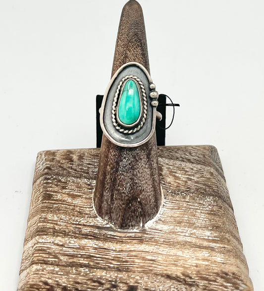 Ring- Reagan Hough Cactus Blossom Silver Turquoise